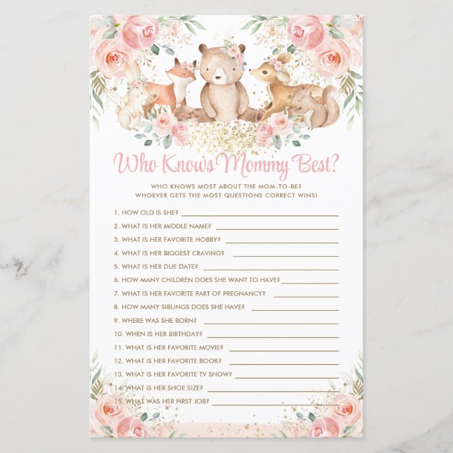  Blommigt för trädsdjur som känner Mamma bäst (Framsida)