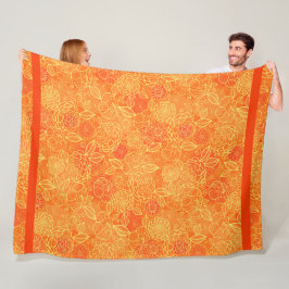 Blommigt för Trendig i elegant Modern Vintage Fleecefilt