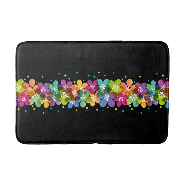 Blommigt för Tropical Färg Graphic Badrumsmatta (Framsidan)