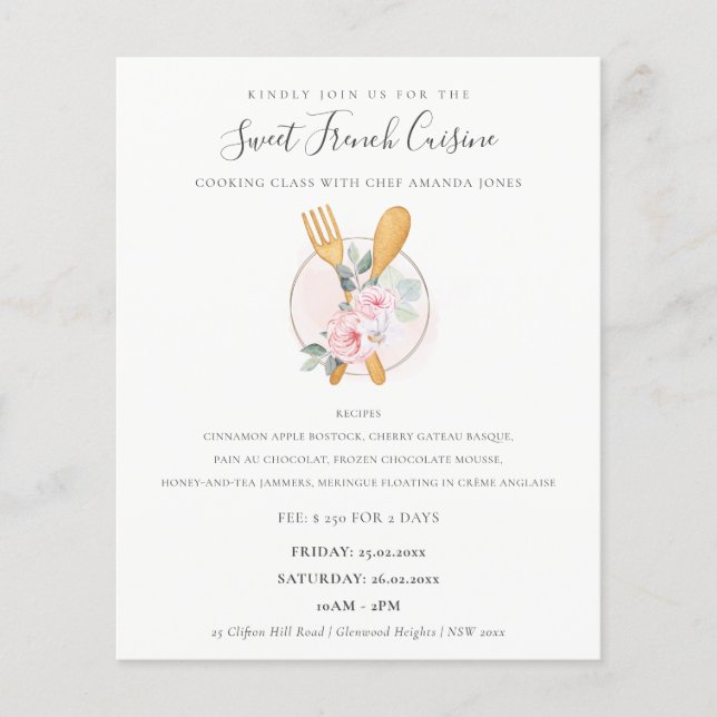  Blommigt för tryckning av träspån  Flygblad (Framsidan)