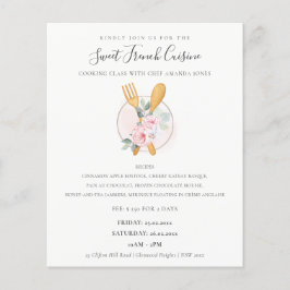 Blommigt för tryckning av träspån Flygblad