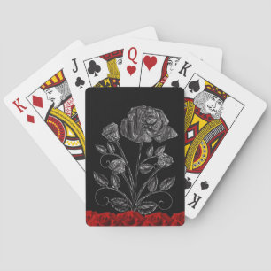 Blommigt för uppspelningskortskrin spel kort