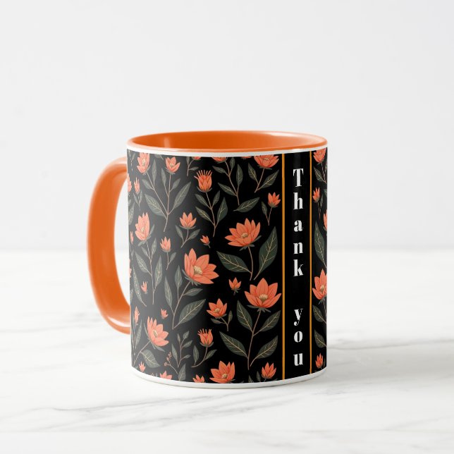 Blommigt för vacker populär Vintage Mugg (Framsida vänster)