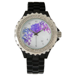 Blommigt för vanlig hortensia för *~*blått armbandsur