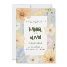 Blommigt för vattenfärg Bröllop