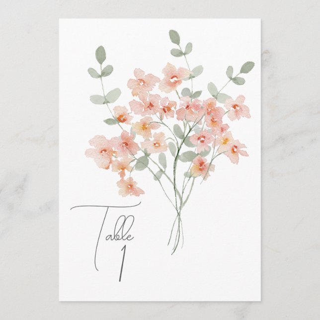 Blommigt för vattenfärg för elegant &Grönt Program (Baksida)