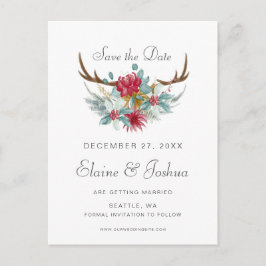 Blommigt för vattenfärg Hjort Antler Spara datum Meddelande Vykort