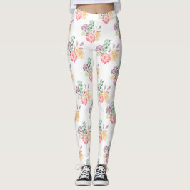 Blommigt för vattenfärg i chic Arrangemang Leggings