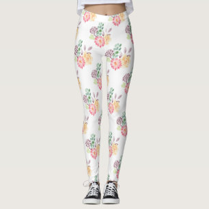 Blommigt för vattenfärg i chic Arrangemang Leggings
