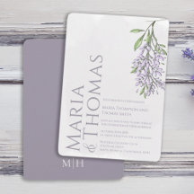 Blommigt för vattenfärg i Lilac Modern Elegant 