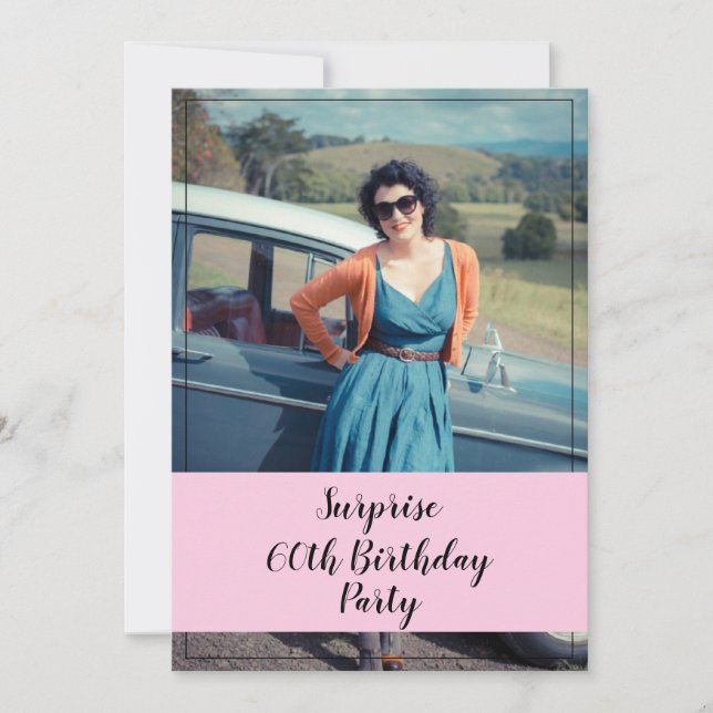 Blommigt för vattenfärg i mamma Surprise Photo 60: Inbjudningar (Framsida)