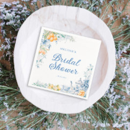 Blommigt för vattenfärg och Lemons Tea Party Möhip Pappersservett