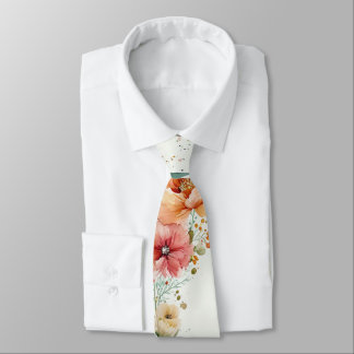 Blommigt för vattenfärg slips