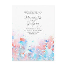 blommigt för vattenfärg spara vykort för datum