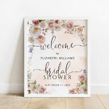 Blommigt för vattenfärg - välkomstPoster