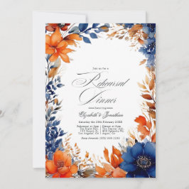 Blommigt för vattenfärgen  för förnyelse av marin  inbjudningar