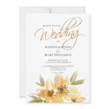 Blommigt för vattenfärgen Gult, Bröllop