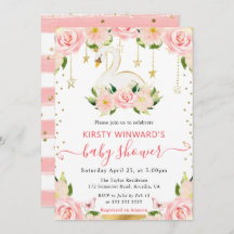 Blommigt för vattenfärgning Elegant Svan Babykläde