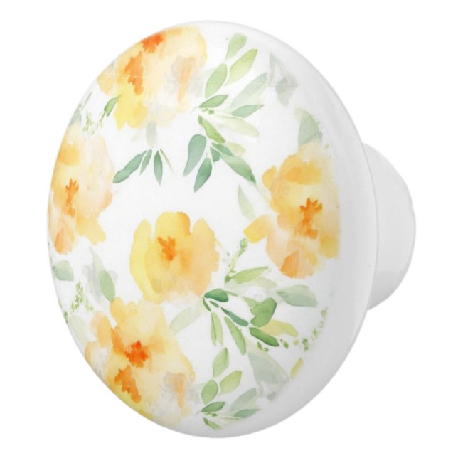 blommigt för vattenfärgsutfyllning för gult i eleg knopp (Höger)