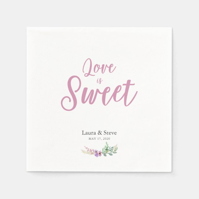 Blommigt för vattenfärgsutkast för Lila av allmänn Pappersservett (Framsidan)