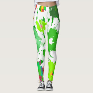 Blommigt för vattenfärgsutkast leggings