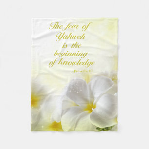 Blommigt för Verse för Proverbs1:7bibel Fleecefilt