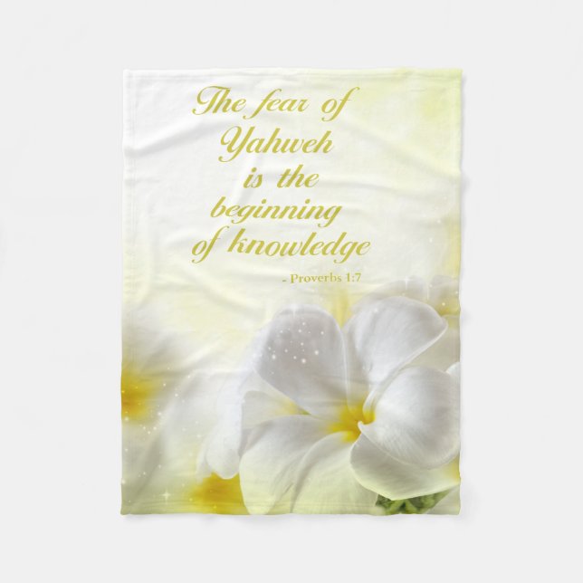 Blommigt för Verse | för Proverbs1:7bibel Fleecefilt (Framsidan)