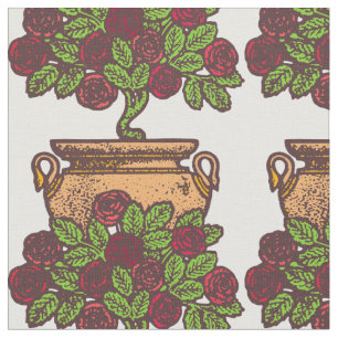 Blommigt för vintage Art nouveau träd ro Tyg