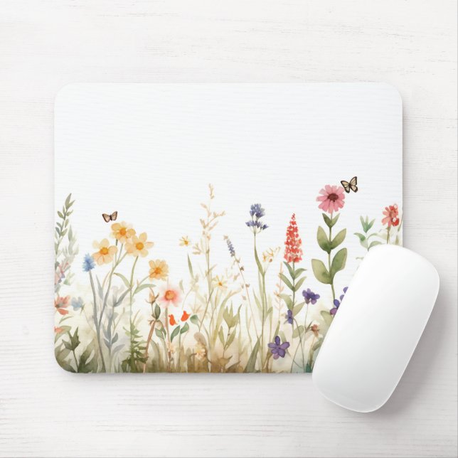 Blommigt för Vintage av Cottagecore WildblomDeskma Musmatta (Med mus)