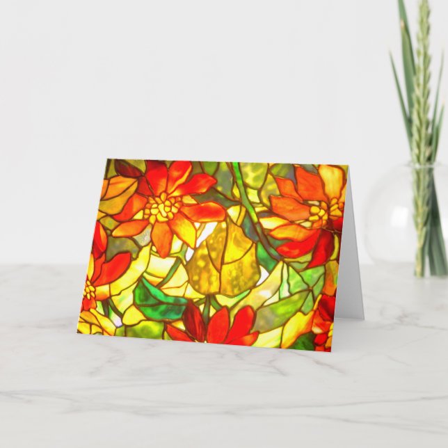 blommigt för vintage av glasfiber kort (Framsida)