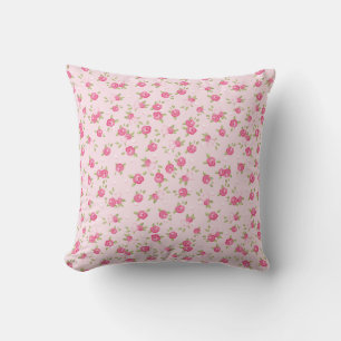 Blommigt för Vintage av rosa Chic Skriv ut Kudde