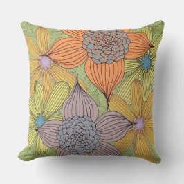 Blommigt för vintage kudde