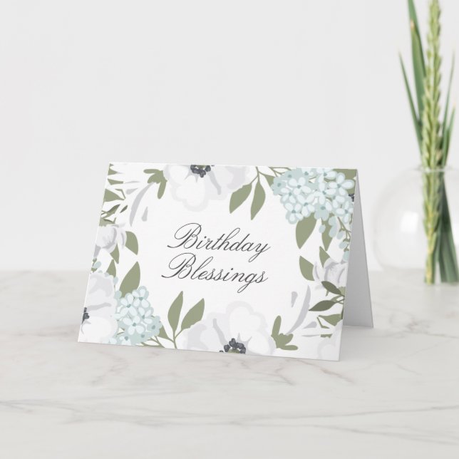 Blommigt för vit och blå vattenfärg vid dagtid kort (Framsida)