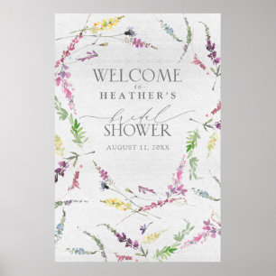 Blommigt för Watercolor- välkomstPoster Poster