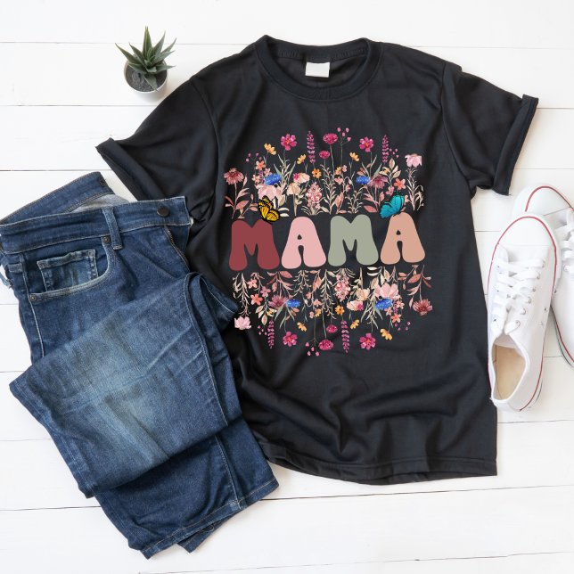 Blommigt för Wildblomma mamma T Shirt (Skapare uppladdad)