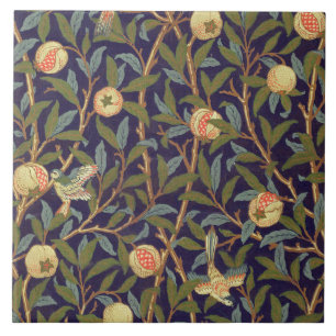 Blommigt för William Morris fågel- och Kakelplatta