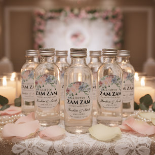 blommigt för zamzam vatten nikah muslim bröllopsfö runt klistermärke
