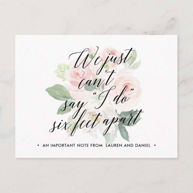 Blommigt Förändring av planer som skjutits upp Brö Meddelande Vykort (Framsida)