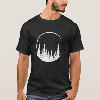 Blommigt Forest Circle Träd Loving Forest Träd T Shirt