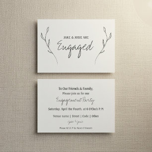 Blommigt Förlovning, tillkännagivande av party Meddelande