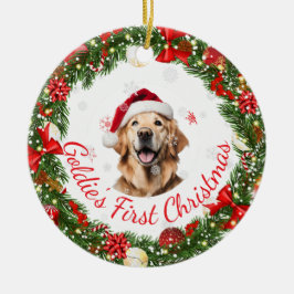 Blommigt Första julen - Klassisk keepé för sällska Julgransprydnad Keramik