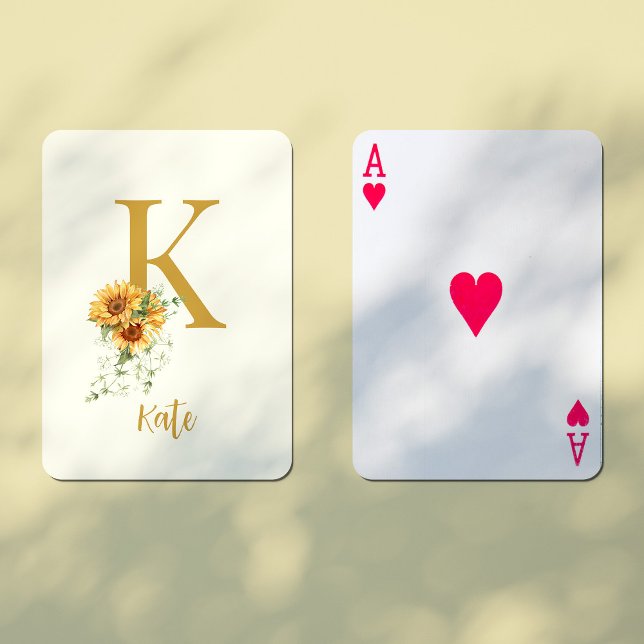 Blommigt, första personligen namn casinokort (Skapare uppladdad)