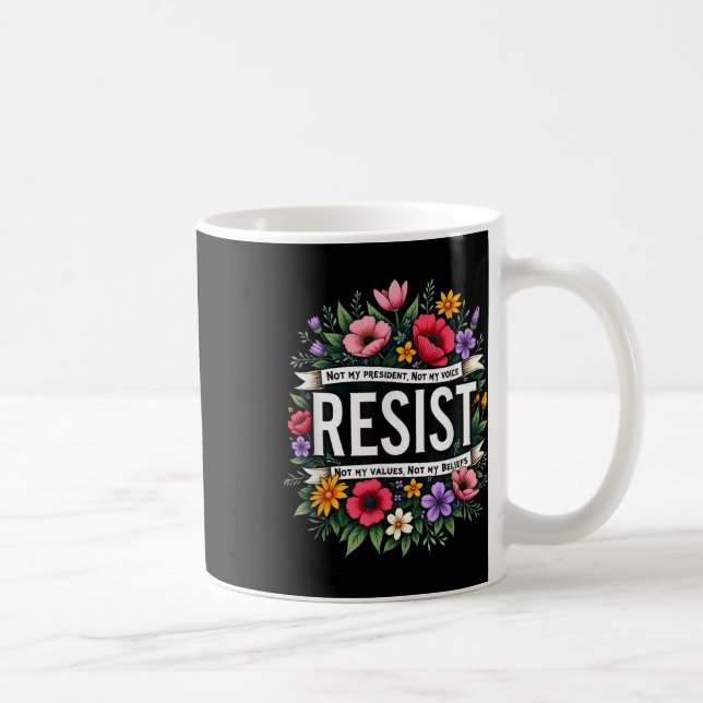 Blommigt - fortsätt trenden, inte min ordförande kaffemugg (Höger)