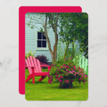 Blommigt Foto för färgämnet Adirondack-stol