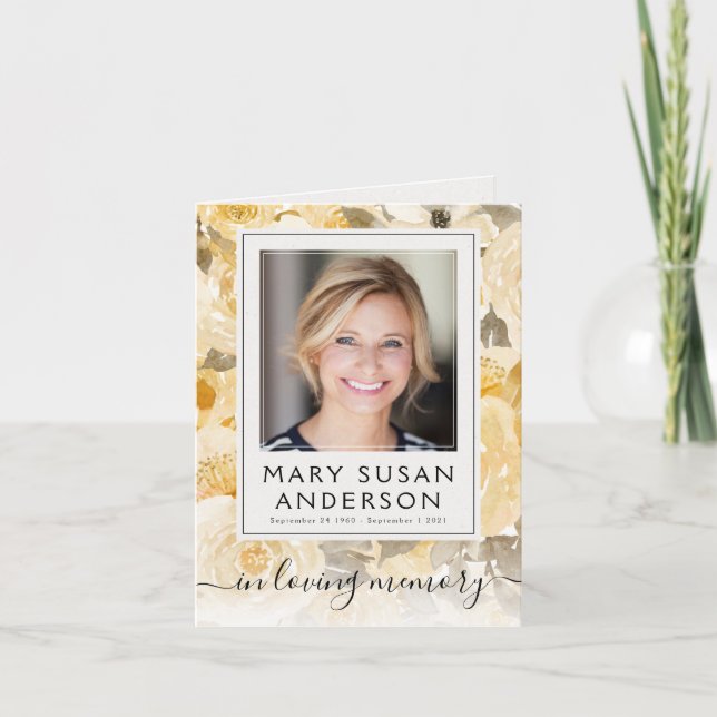 Blommigt Fotofunktionellt Tackkort-kort Tack Kort (Framsida)