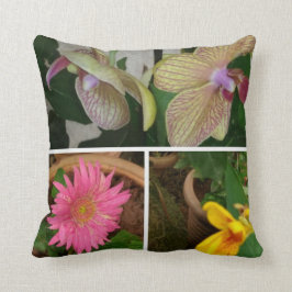 Blommigt Fotokollage Pillow Kudde