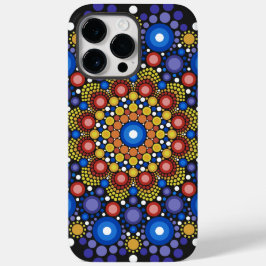 Blommigt Fractal Art Doted Retro Mandala