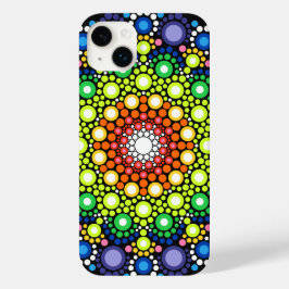 Blommigt Fractal Art Doted Retro Mandala