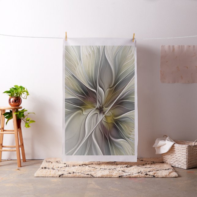 Blommigt Fractal, Fantasy Flower med Earth Färg Tyg (In Situ)