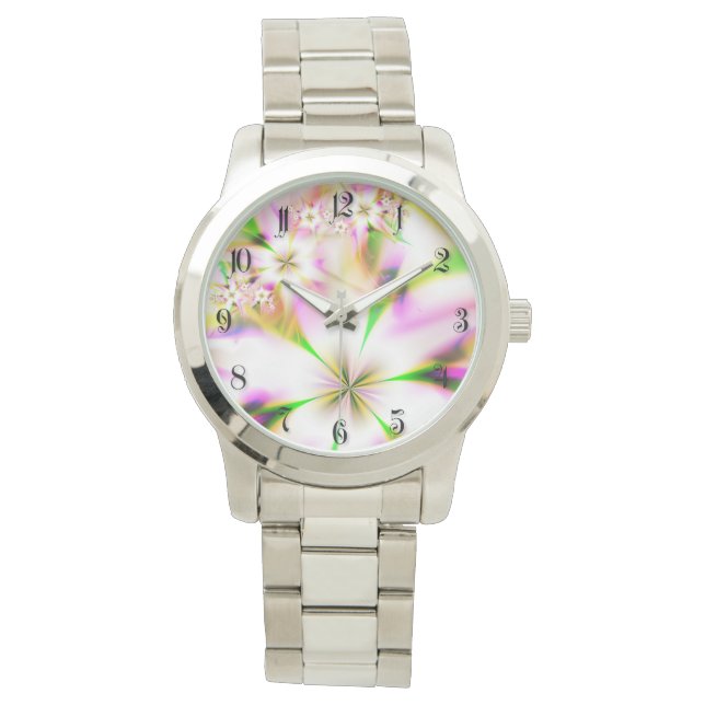 Blommigt fraktur armbandsur (Framsida)